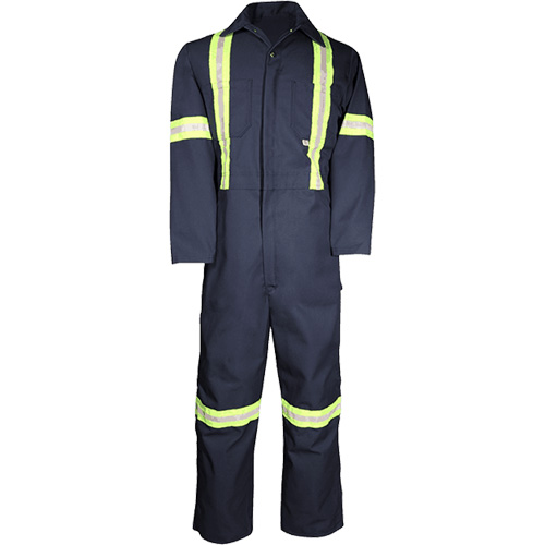 Deluxe Work Coveralls, 50, Navy Blue The Estey Group