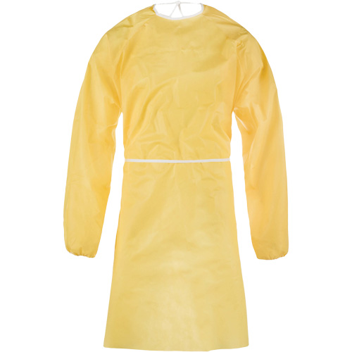 ChemMax&reg; 1 Gown, One Size, Yellow, Polyethylene/Polypropylene The Estey Group