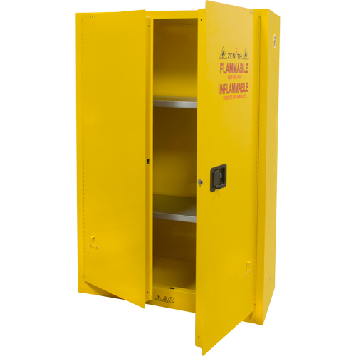 Flammable Storage Cabinet, 45 gal., 2 Door, 43" W x 65" H x 18" D The Estey Group