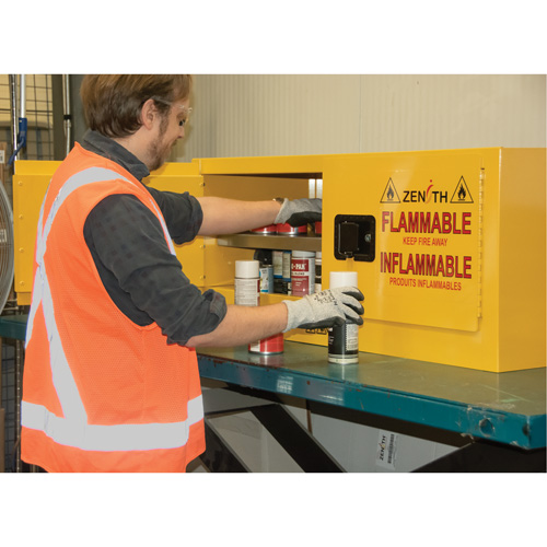 Armoire pour produits inflammables, 12 gal., 2 Porte(s), 43" La x 18" h x 18" p The Estey Group