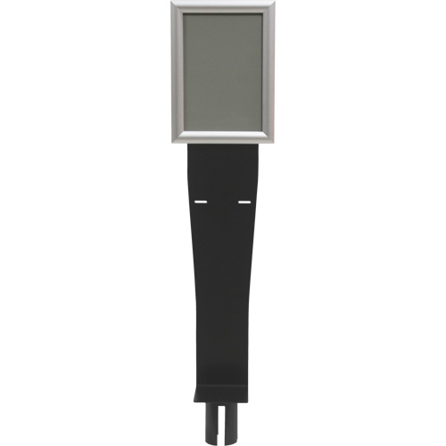 Sign & Dispenser Holder for Crowd Control Post, Black The Estey Group