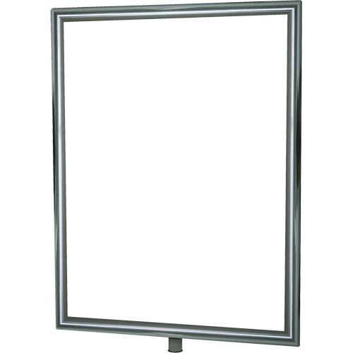 Porte-enseigne vertical robuste pour montant classique, Chrome poli The Estey Group