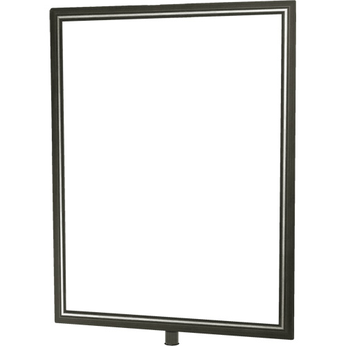 Porte-enseigne vertical robuste pour montant classique, Chrome satin&eacute; The Estey Group