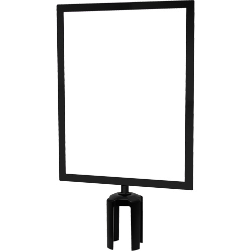 Porte-enseigne horizontal robuste avec adaptateur pour poteaux Tensabarrier, Noir The Estey Group