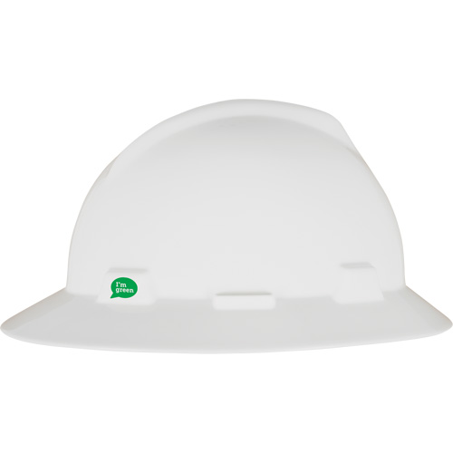 Casque de s&eacute;curit&eacute; &agrave; bord complet V-Gard GREEN avec fentes, R&eacute;pond aux normes CSA type 1, Suspension Rochet The Estey Group
