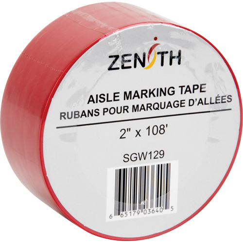 Aisle Marking Tape, 2" x 108', PVC, Red The Estey Group