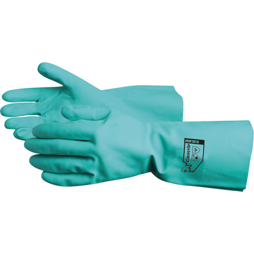 Chemstop Chemical Resistant Gloves, Size 7, 12" L, Nitrile, Flock-Lined Inner Lining, 15-mil The Estey Group