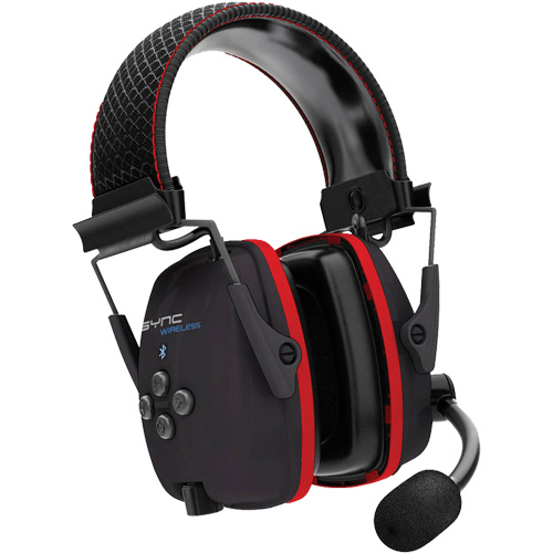 Wireless Hearing Protector Earmuffs with Bluetooth&reg; Audio, Headband Style, 25 dB The Estey Group