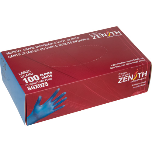 Medical-Grade Disposable Gloves, Small, Vinyl, 4.5-mil, Powder-Free, Blue, Class 2 The Estey Group