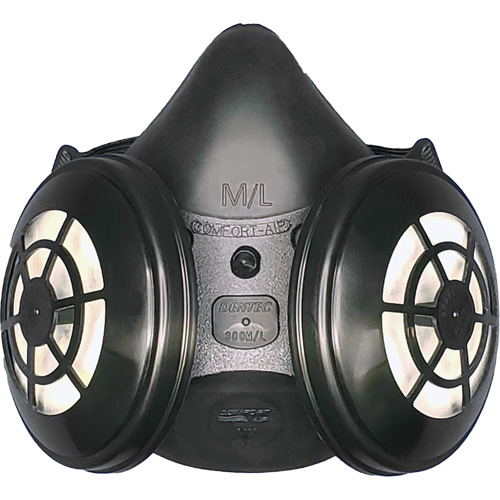 Ensemble de respirateur &agrave; demi-masque N95 Comfort-Air 400Nx noir sans soupape d'expiration, &eacute;lastom&egrave;re/Caoutchouc, Moyen/grand The Estey Group