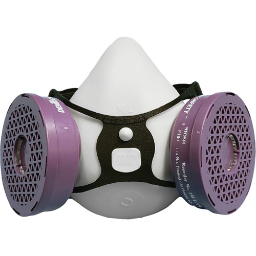 Ensemble de respirateur &agrave; demi-masque P100 Comfort-Air 400Nx noir sans soupape d'expiration, &eacute;lastom&egrave;re/Caoutchouc, Petit/Moyen The Estey Group