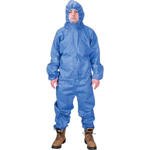 Hooded Coveralls, 3X-Large, Blue, SMS The Estey Group