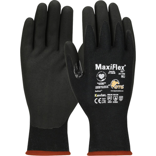 Gants compatibles avec les &eacute;crans tactiles ATG MaxiFlex Cut, Taille T-petit, Calibre 15, Rev&ecirc;tement Mousse de nitrile, Enveloppe en Polyester/Kevlar, ASTM ANSI niveau A4/EN 388 niveau 3/EN 388 niveau D The Estey Group