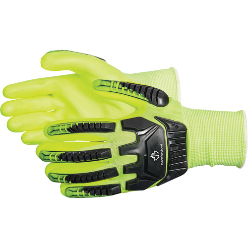 Gants antichocs &agrave; haute visibilit&eacute; r&eacute;sistants aux coupures Dexterity, Petit, Paume en Mousse de nitrile, Poignet &eacute;lastique The Estey Group