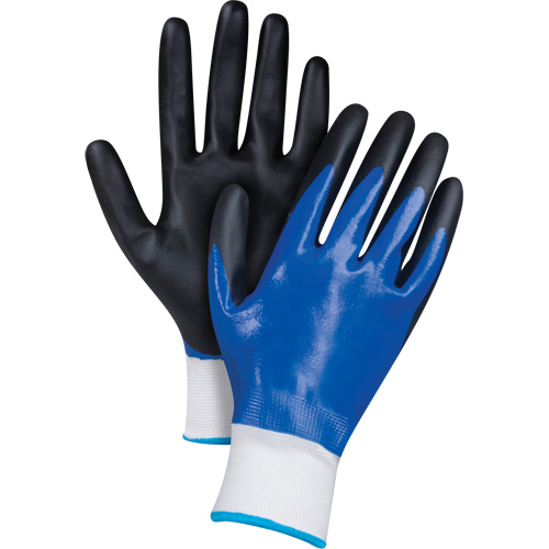 Black & Blue Coated Gloves, X-Large, Foam Nitrile Coating, 15 Gauge, Nylon Shell The Estey Group