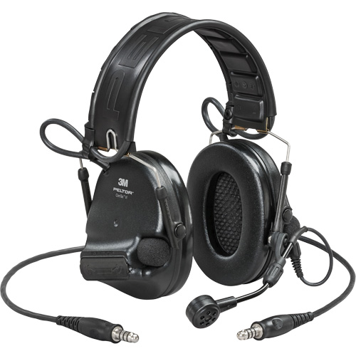 Casque VI NIB avec deux fils de sortie et rail arc Peltor ComTac, Style Bandeau, 23 dB The Estey Group