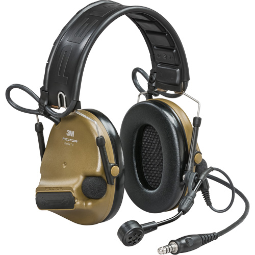 Casque VI NIB avec fils de sortie unique et rail arc Peltor ComTac, Style Bandeau, 23 dB The Estey Group