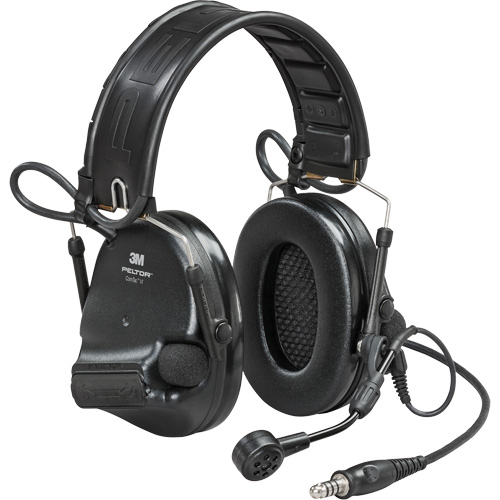 Casque VI NIB avec fils de sortie unique et rail arc Peltor ComTac, Style Bandeau, 23 dB The Estey Group