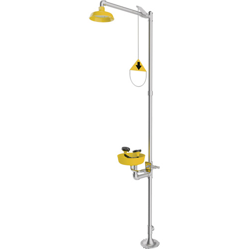 Combination Emergency Shower & Eyewash Station, Pedestal The Estey Group