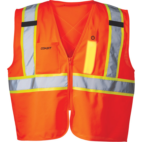 SV350 X-Back Safety Vest with Light, High Visibility Orange, Small, Polyester The Estey Group