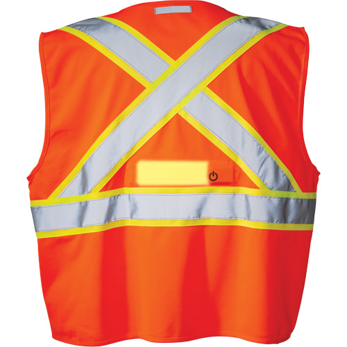 SV350 X-Back Safety Vest with Light, High Visibility Orange, Small, Polyester The Estey Group