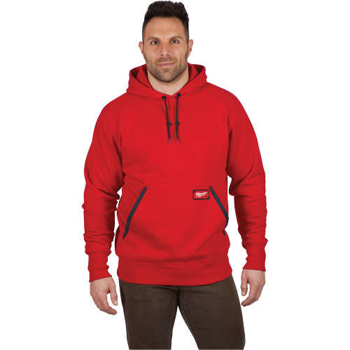 Chandail &agrave; capuchon lourd, Hommes, Petit, Rouge The Estey Group