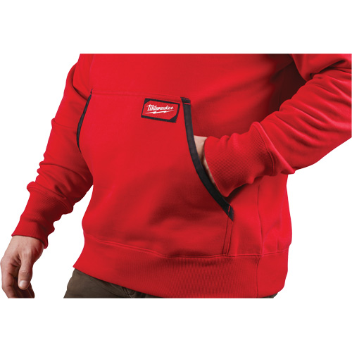 Chandail &agrave; capuchon lourd, Hommes, Petit, Rouge The Estey Group
