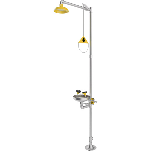Combination Emergency Shower & Eyewash Station, Pedestal The Estey Group