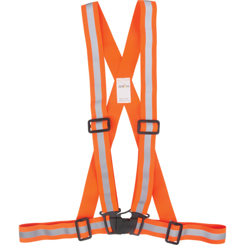 Traffic Harness, High Visibility Orange, Silver Reflective Colour, X-Large The Estey Group