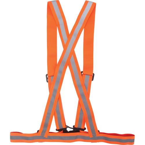 Traffic Harness, High Visibility Orange, Silver Reflective Colour, X-Large The Estey Group