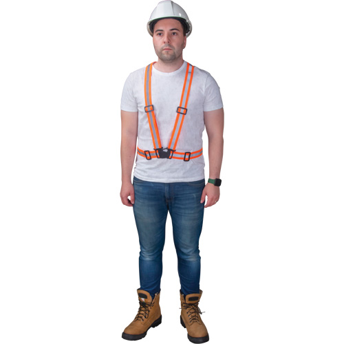 Traffic Harness, High Visibility Orange, Silver Reflective Colour, X-Large The Estey Group