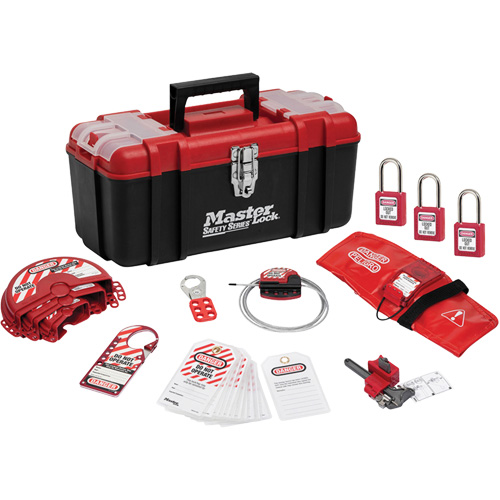 Trousse de cadenassage personnelle standard avec cadenas en thermoplastique Zenex, Ensemble Vanne, 13 composants compris The Estey Group