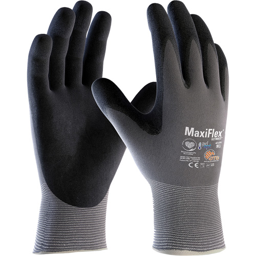 Gants compatibles avec les &eacute;crans tactiles ATG MaxiFlex Ultimate AD-APT, T-petit, R&ecirc;vetement Nitrile, Calibre 15, Enveloppe en Nylon/&eacute;lasthanne The Estey Group