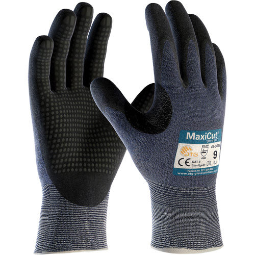 Gants ATG MaxiCut Ultra DT, Taille Grand, Calibre 15, Rev&ecirc;tement Nitrile, Enveloppe en Fil technique, ASTM ANSI niveau A3/EN 388 niveau 5/EN 388 niveau C The Estey Group