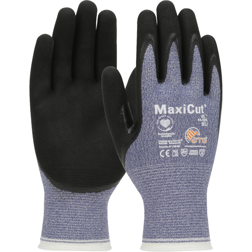 Gants r&eacute;sistants aux coupures dans un milieu de travail huileux ATG MaxiCut, Taille Grand, Calibre 15, Rev&ecirc;tement Nitrile, Enveloppe en Fil technique, ASTM ANSI niveau A3/EN 388 niveau 4/EN 388 niveau C The Estey Group