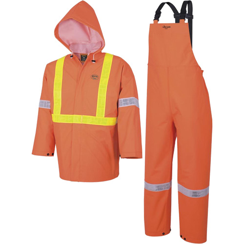 R85 Element FR FR 3-Piece Safety Rain Suit, Small, High Visibility Orange The Estey Group