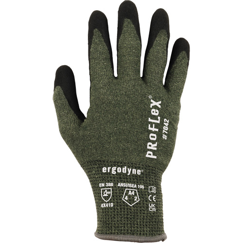 Gants r&eacute;sistant &agrave; la coupe Proflex 7042, Taille Petit, Calibre 18, Rev&ecirc;tement Nitrile, Enveloppe en Aramide, ASTM ANSI niveau A4/EN 388 niveau D The Estey Group