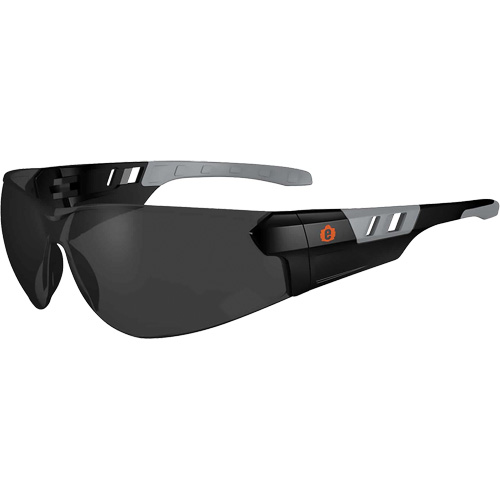 Lunettes de s&eacute;curit&eacute; sans monture Skullerz SAGA, Lentille Fum&eacute;e, Antibu&eacute;e/Anti-&eacute;gratignures, ANSI Z87+/R&eacute;pond ou surpasse la norme CSA Z94.3 The Estey Group