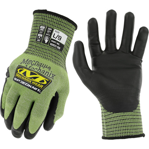 Speedknit S2EC06 Cut-Resistant Gloves, Size Small/7, 18 Gauge, Urethane Coated, HPPE/Tungsten Shell, ASTM ANSI Level A4/EN 388 Level D The Estey Group