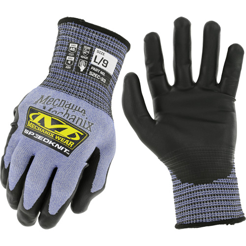 Speedknit S2EC33 Cut-Resistant Gloves, Size Medium/8, 18 Gauge, Urethane Coated, HPPE/Tungsten Shell, ASTM ANSI Level A5/EN 388 Level D The Estey Group