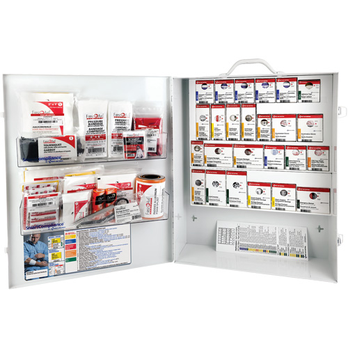 Armoire pour premiers soins SmartCompliance, R&eacute;pond &agrave; la norme CSA Z1220-17 type 3 environnements &agrave; haut risque, Moyen (26-50 travailleurs) The Estey Group
