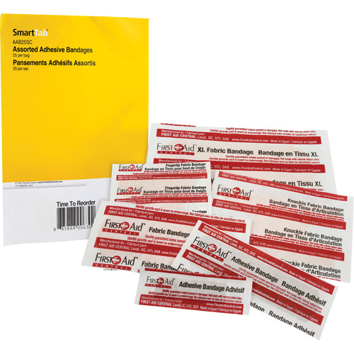 SmartCompliance&reg; Refill Adhesive Bandages, Assorted, Fabric/Plastic, Non-Sterile The Estey Group