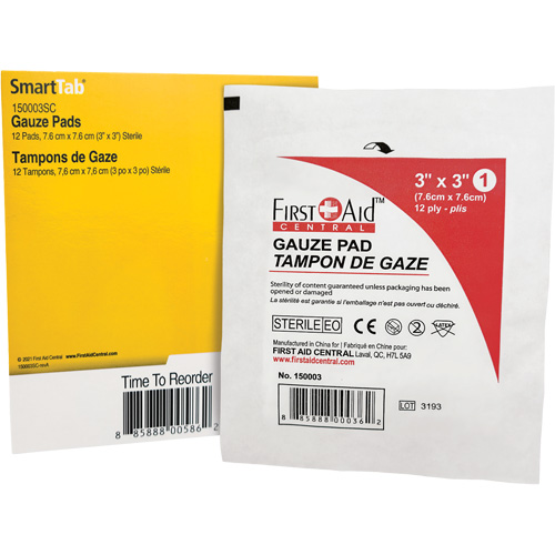 SmartCompliance&reg; Refill Gauze, Pad, 3" L x 3" W, Sterile, Medical Device Class 1 The Estey Group