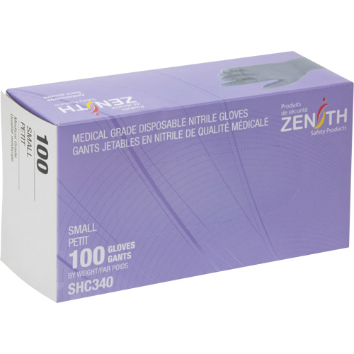 Gants jetables de calibre m&eacute;dical, Petit, Nitrile, 6 mils, Sans poudre, Noir, Classe 2 The Estey Group