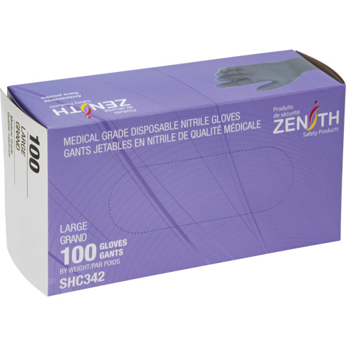 Medical Grade Disposable Gloves, Large, Nitrile, 6-mil, Powder-Free, Black, Class 2 The Estey Group