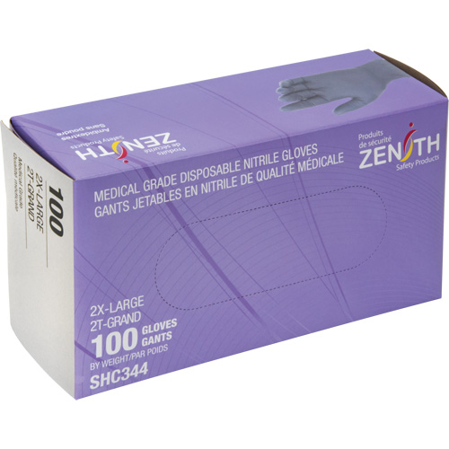 Gants jetables de calibre m&eacute;dical, 2T-Grand, Nitrile, 6 mils, Sans poudre, Noir, Classe 2 The Estey Group