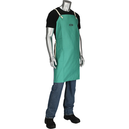 Tablier en satinette 100 % coton trait&eacute; FR Ironcat Dynamic, Salopette, Vert The Estey Group
