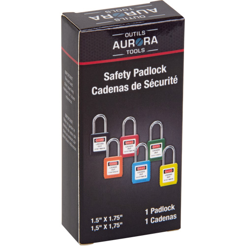 Verrouillage pour les consignations, Cadenas de s&eacute;curit&eacute;, Cl&eacute;s diff&eacute;rentes, Thermoplastique, Largeur de 1-1/2" The Estey Group