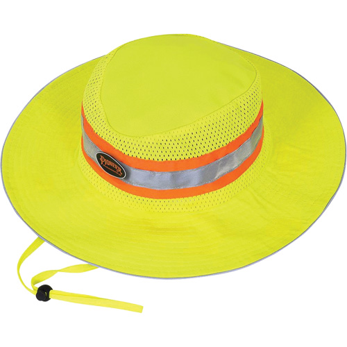 279 Chapeau de garde forestier avec sangle, Jaune lime haute visibilit&eacute;, Polyester The Estey Group