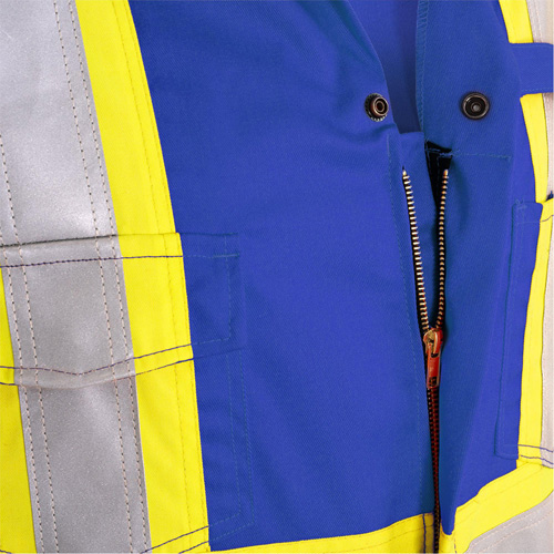 7706T FR-Tech&reg; Flame-Resistant Coverall with Leg Zippers, Size 40 (Tall), Royal Blue, 9.7 cal/cm² The Estey Group